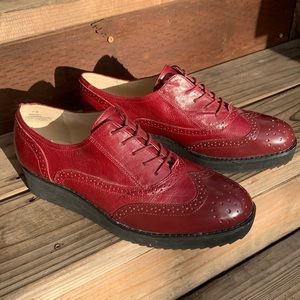 leather lace up loafers